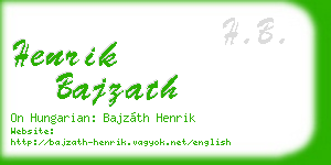 henrik bajzath business card